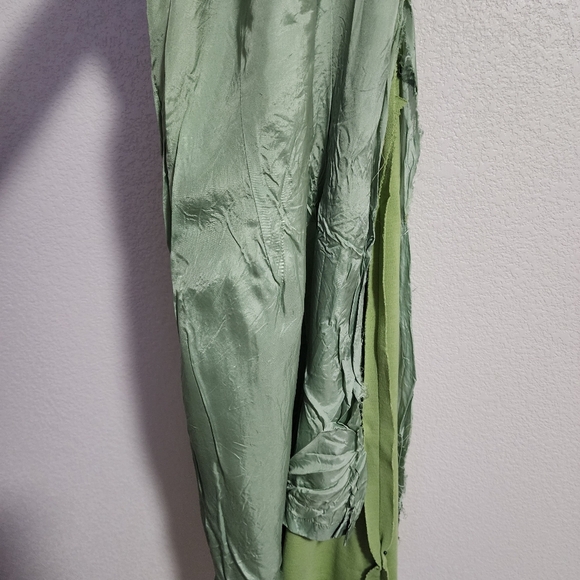 VINTAGE 60s mod brat green button front mini dress - Picture 4 of 13